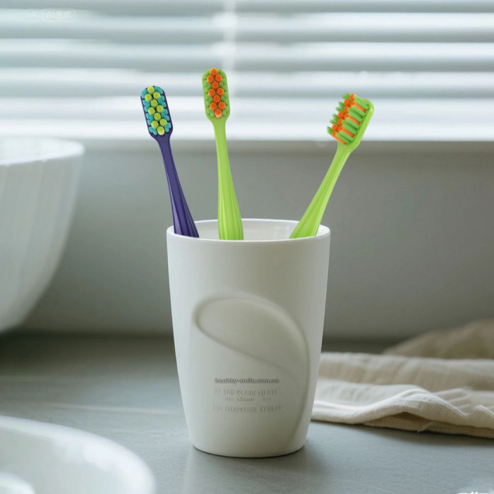 Concave No. 2015 Orthodontic toothbrush with curved bristles, soft,Green